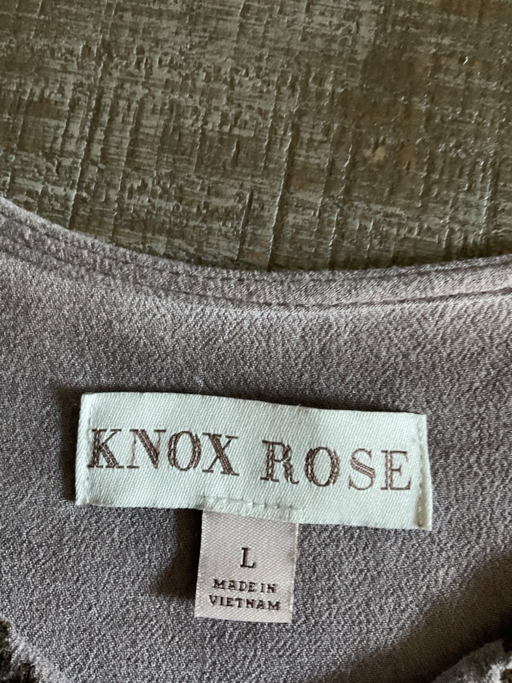 KNOX ROSE PURPLE BOHO TOP SIZE LG - Picture 3 of 3